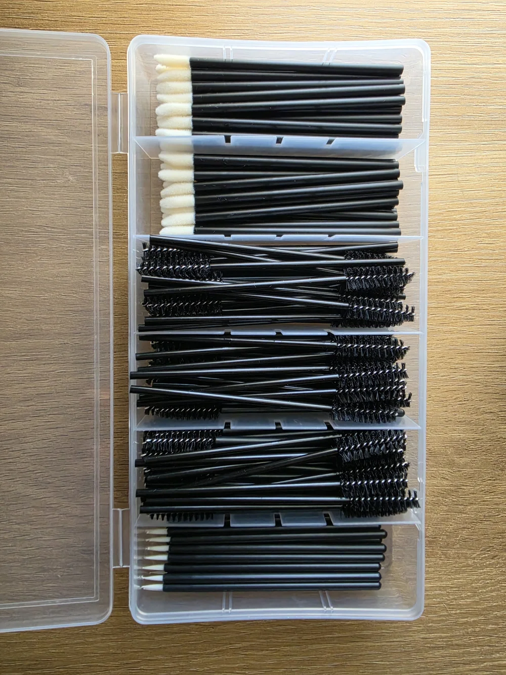 Disposable Black Mascara and Lip Applicator Brushes - Multi-Pack